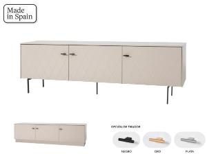 Mueble TV 3 P lacado Visón 180*50*40 cm