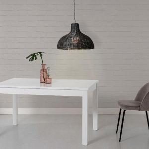 Lámpara de techo de ratán negro. 129*31*31 cm