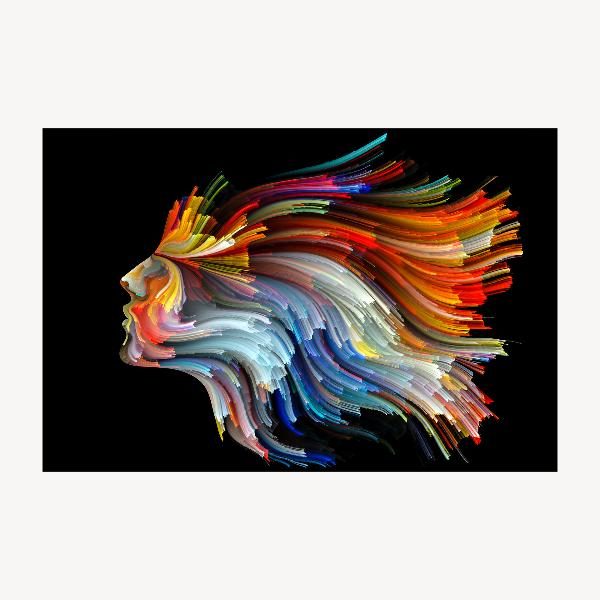 CUADRO FOTO CRISTAL CHICA CARA COLORES