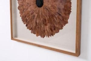 Cuadro vitrina con marco madera 100*100 cm