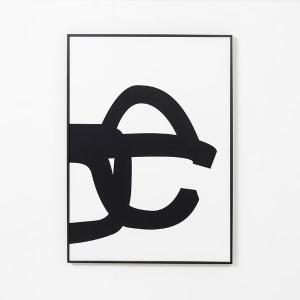 Set de 2 láminas impresas con marco de madera de color negro. 50*70cm/ud