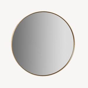 Espejo circular 80 cm aluminio dorado