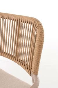 Silla Macarella blanca y asiento beige