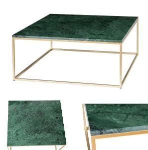 Mesa de centro metal y tapa de mármol 100*100*45 cm (elegir color base y color tapa mármol)