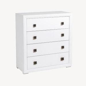 Comoda Munich 4 cajones, lacado blanco 103*95*43 cm