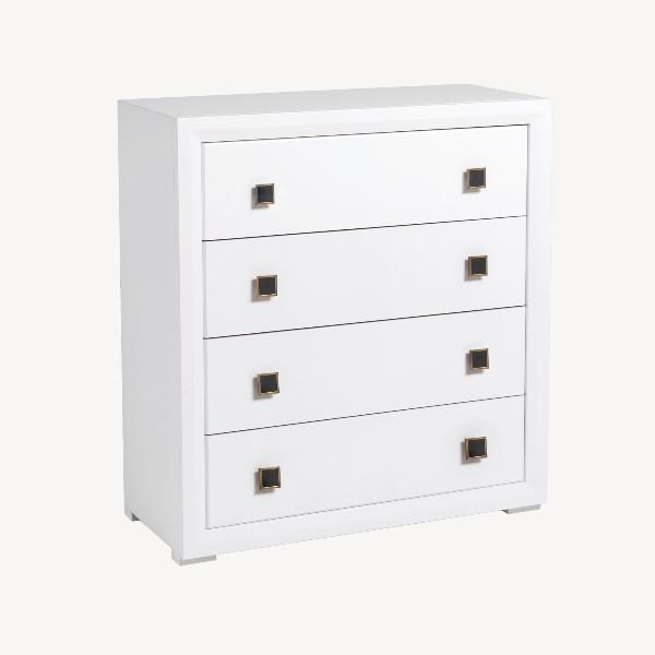 COMODA MUNICH 4 C. LACADO BLANCO, GUIAS METALICAS. 103*95*43 CM.