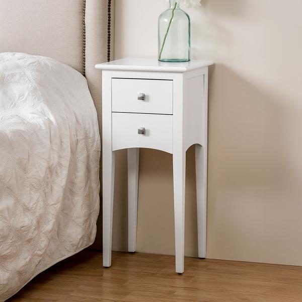 MESITA OSLO 2 CAJONES LACADA BLANCO 70*33*30 CM