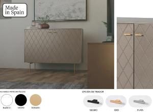 Consola Diamond 2 P lacado perlado 121*80*40 cm