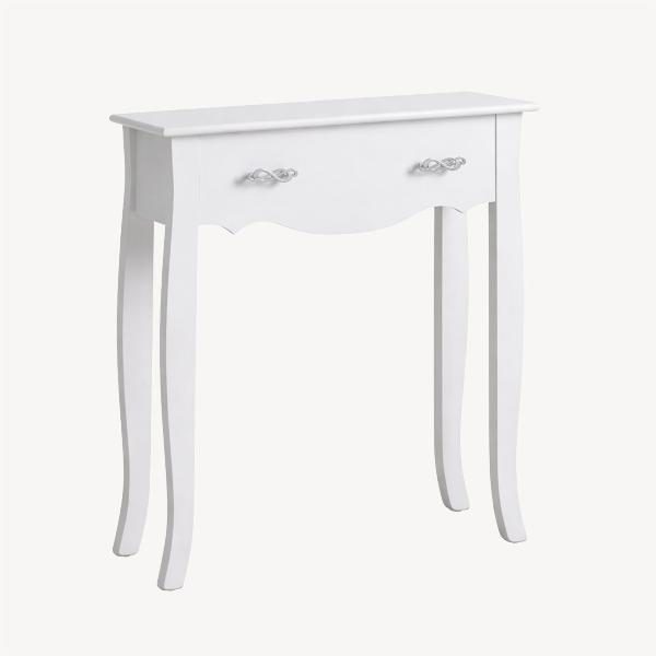 ENTRADA ESTRECHA 20 CM. ANCLAJE A PARED. LACADO BLANCO. 70 X 80 X 20 CM