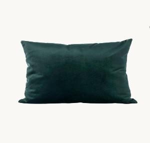 CUSCINO IN VELLUTO VERDE SCURO 30X50 CM