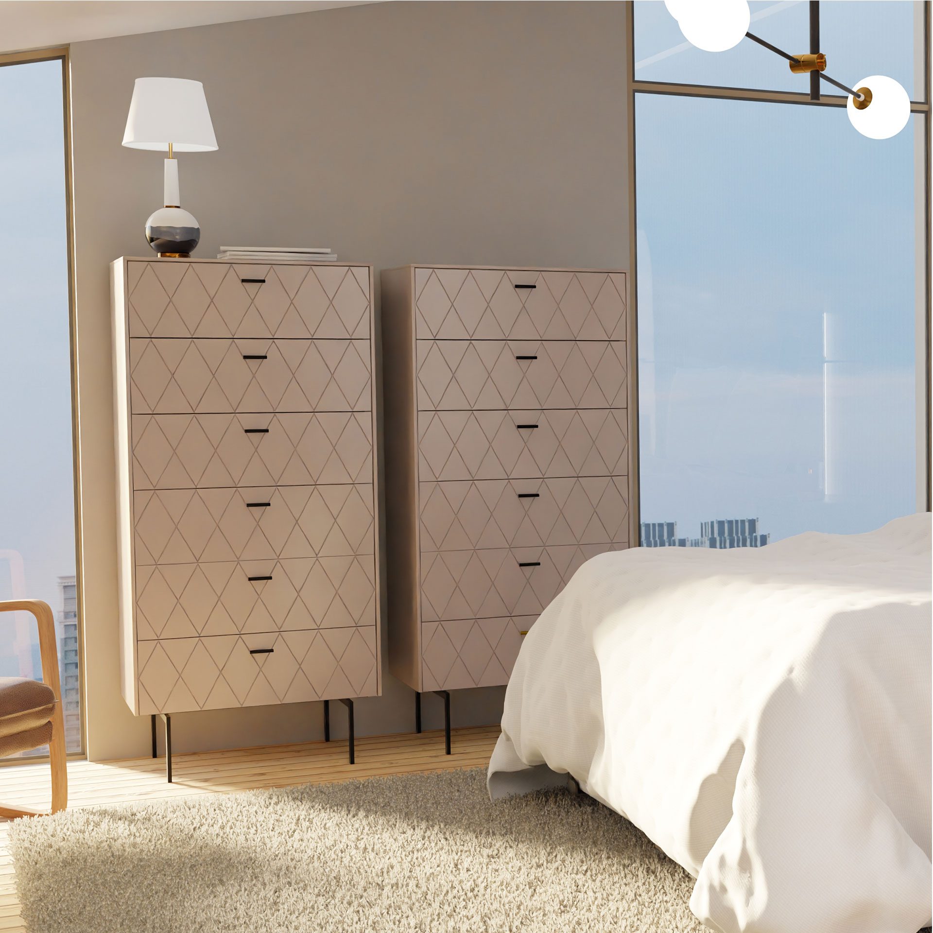 Sinfonier Diamond 6 C lacado visón 62*110*42 cm