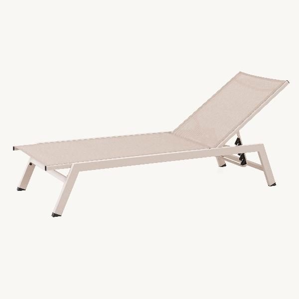 TUMBONA RECLINABLE DE EXTERIOR SOFIA, ALUMINIO BEIGE Y TEXTILENE BEIGE 192*56*31.5/91 CM