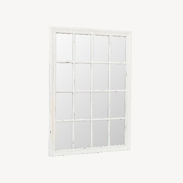 ESPEJO VENTANA 115*80 CM. BLANCO DECAPADO