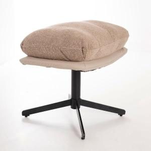 Banqueta reposapies color beige. 42*52*40 cm