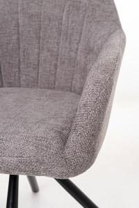 Silla Claire giratoria 360º. Tapizado gris. 83*61*60 cm