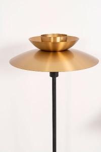 Lámpara de pie Dina. Oro con pata en negro. 163*38*38 cm