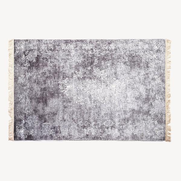 ALFOMBRA BLANCA Y PLATA. 160*230 CM