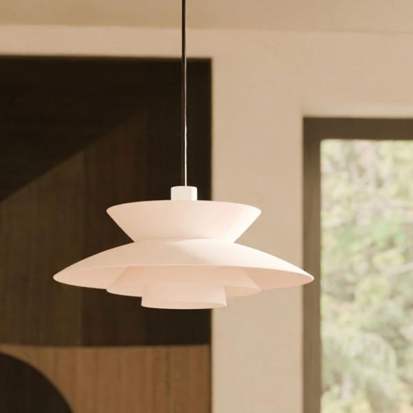 LÁMPARA TECHO DINA 38*177 CM. BLANCO MATE.(ALTURA REGULABLE)