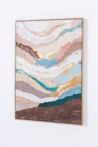 Set de 2 cuadros al óleo. Marco de madera. 60*90 cm/ud.