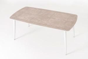 Mesa exterior blanco y tapa ceramica 180*90*75 cm