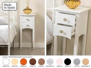 Mesita Oslo lacada blanco 70*32*33 cm (ancho 32 cm)