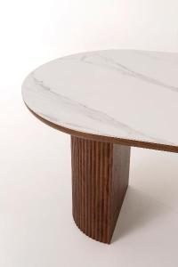 Mesa comedor chapa nogal y porcelanico 200*90*75 cm