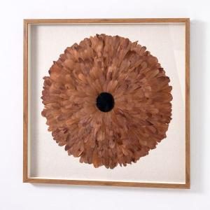 Cuadro vitrina con marco madera 100*100 cm