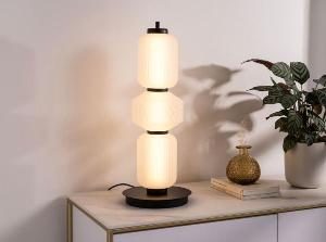 Lámpara Boheme con tulipas cristal blanco. 53*20*20 cm