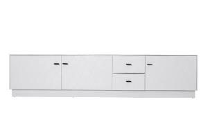Mueble TV Diamond 3 P + 2 C lacado blanco 222*50*40 cm