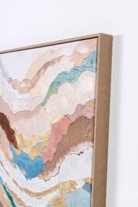 Set de 2 cuadros al óleo. Marco de madera. 60*90 cm/ud.