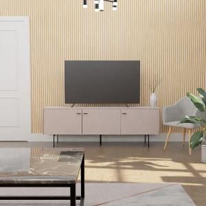 Mueble TV 3 P lacado Visón 180*50*40 cm