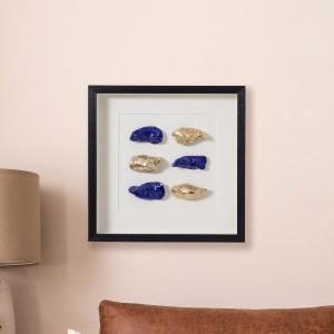 Cuadro vitrina con marco madera 50*50 cm