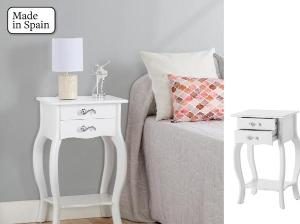 Mesita isabelina lacada blanco 69*42*30 cm