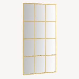 Espejo metal ventana oro 180*90