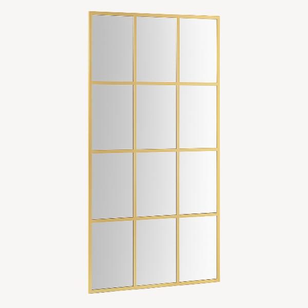 ESPEJO METAL VENTANA 180*90 CM. COLOR ORO (SE PUEDE COLGAR EN VERTICAL Y HORIZONTAL)