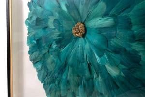 Cuadro vitrina con marco madera 80*80 cm