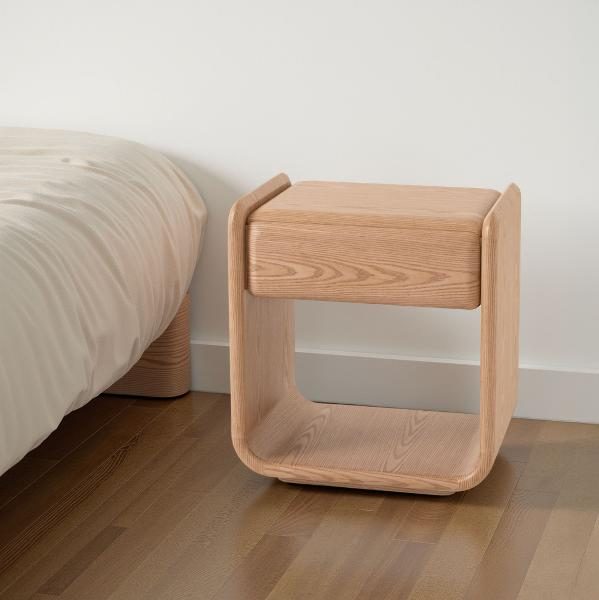 MESITA POMPEYA. 1 CAJÓN, CHAPA MADERA ROBLE. 51*40.5*56.5 CM