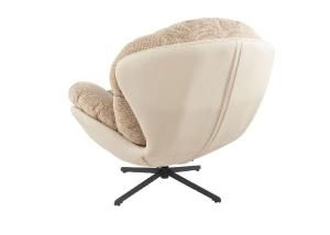 Sillón Egg giratorio 360º. Tapizado beige. 91*98*100 cm