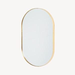 Espejo ovalado 150*80 cm marco aluminio dorado