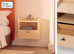 Small table with drawer and hollow oak melamine for hanging, 48 cm