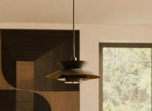 Lámpara de techo Dina negra. 177*38*38 cm