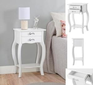 Mesita isabelina lacada blanco 69*42*30 cm