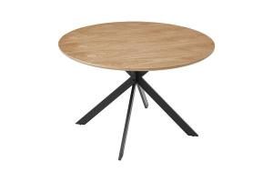 Mesa de chapa roble y pata de metal