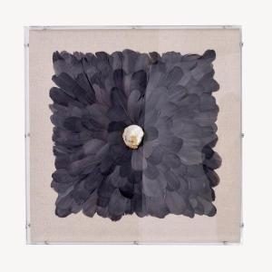 Cuadro vitrina con marco de metracrilato. 60*60 cm