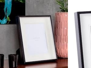 Portafotos vitrina paspartú doble negro 15*20 cm