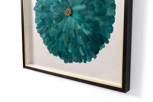 Cuadro vitrina con marco madera 80*80 cm