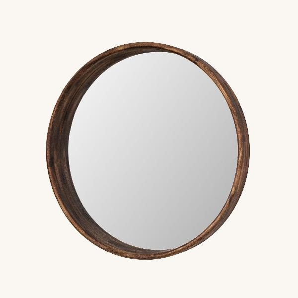 ESPEJO MADERA NOGAL MARCO ANCHO (ELEGIR MEDIDA)