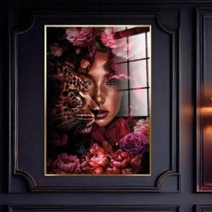 Glasbild mit Rahmen 80*120 cm