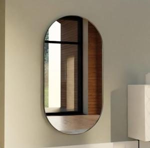 Miroir ovale en résine noir 150*80 cm