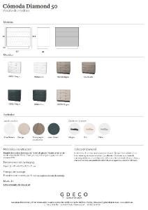 Comoda Diamond 4 C lacado perlado 102*90*42 cm